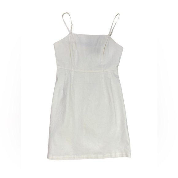 Urban Outfitters Denim Mini Dress | White | Size XS - Picture 5 of 10